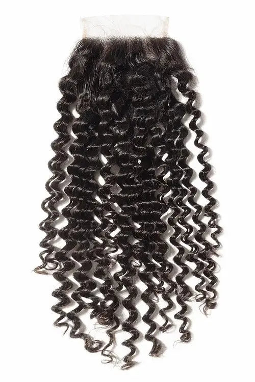 Brazilian Deep Curly 5 x 5 Closure Kiya Gee Beauty Co